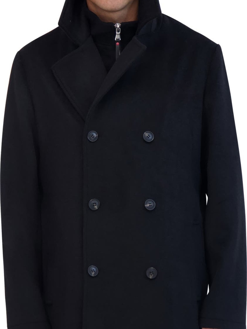 Robert Graham Black Double-Breasted Peacoat - Picture 8 of 11